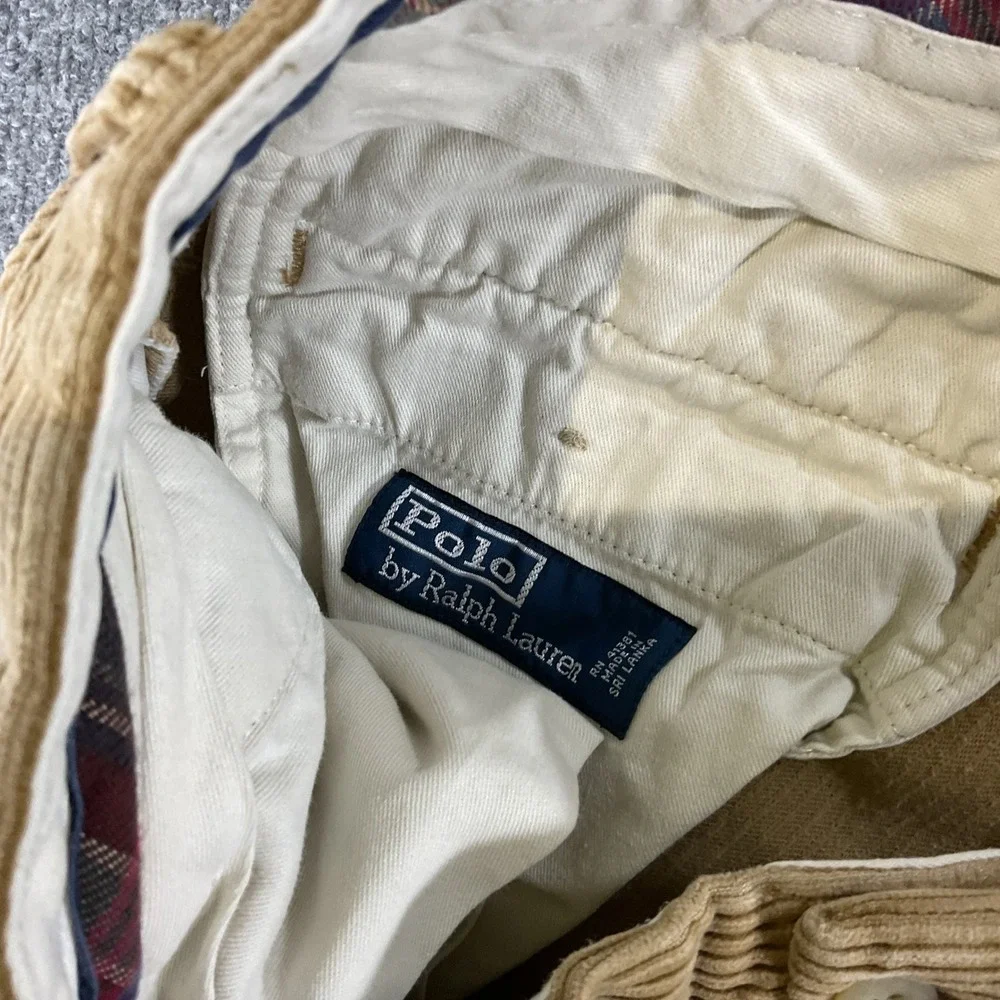 Polo Ralph Lauren Corduroy Pants Mens 36x30 Brown Classic Fit Cotton Chinos